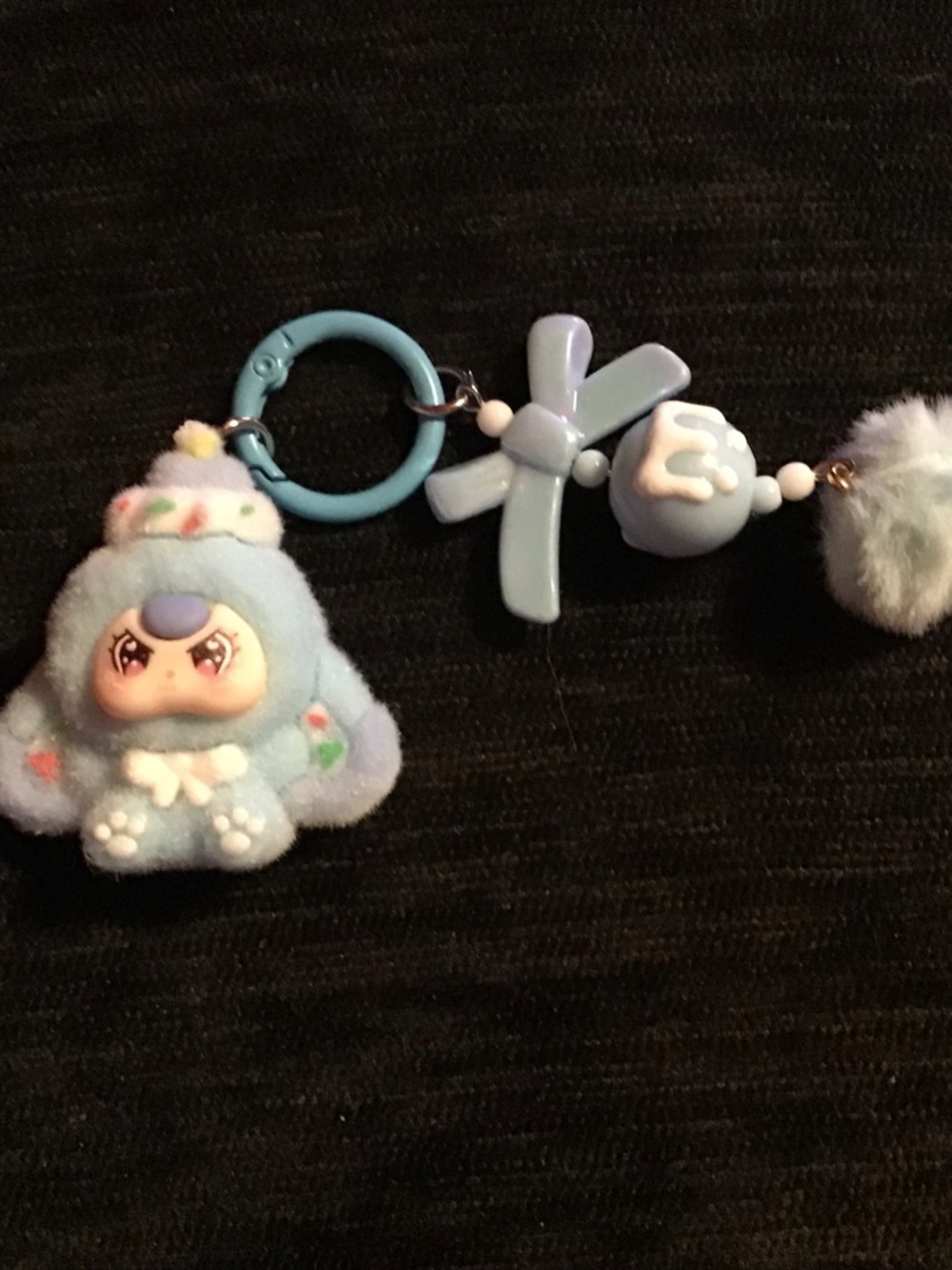 Blue Plush Character Keychain Toy - Kids Toys